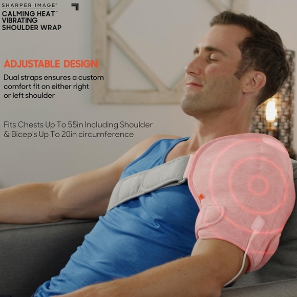 SHARPER IMAGE SHOWER HEATING PAD WITH VIBRATIONS - GRAY (NEW WITH TAGS) - Picture 4 of 6